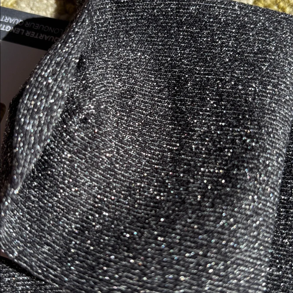 Lululemon NWT Daily Stride Sparkle Socks Black Moon/ Silver glimmer Medium